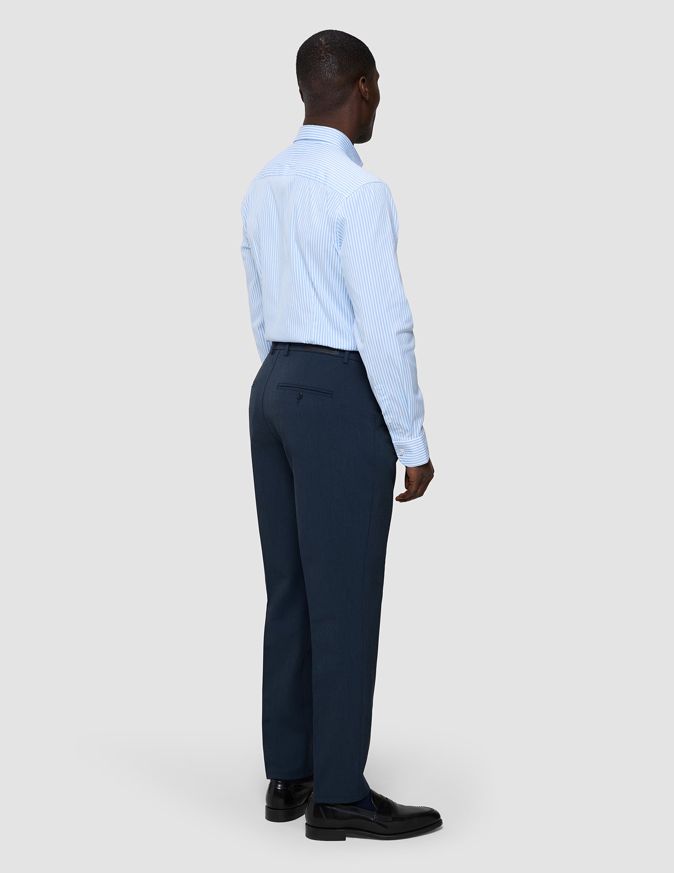 Elevated Shirt Light Blue Stripe Thin Slim